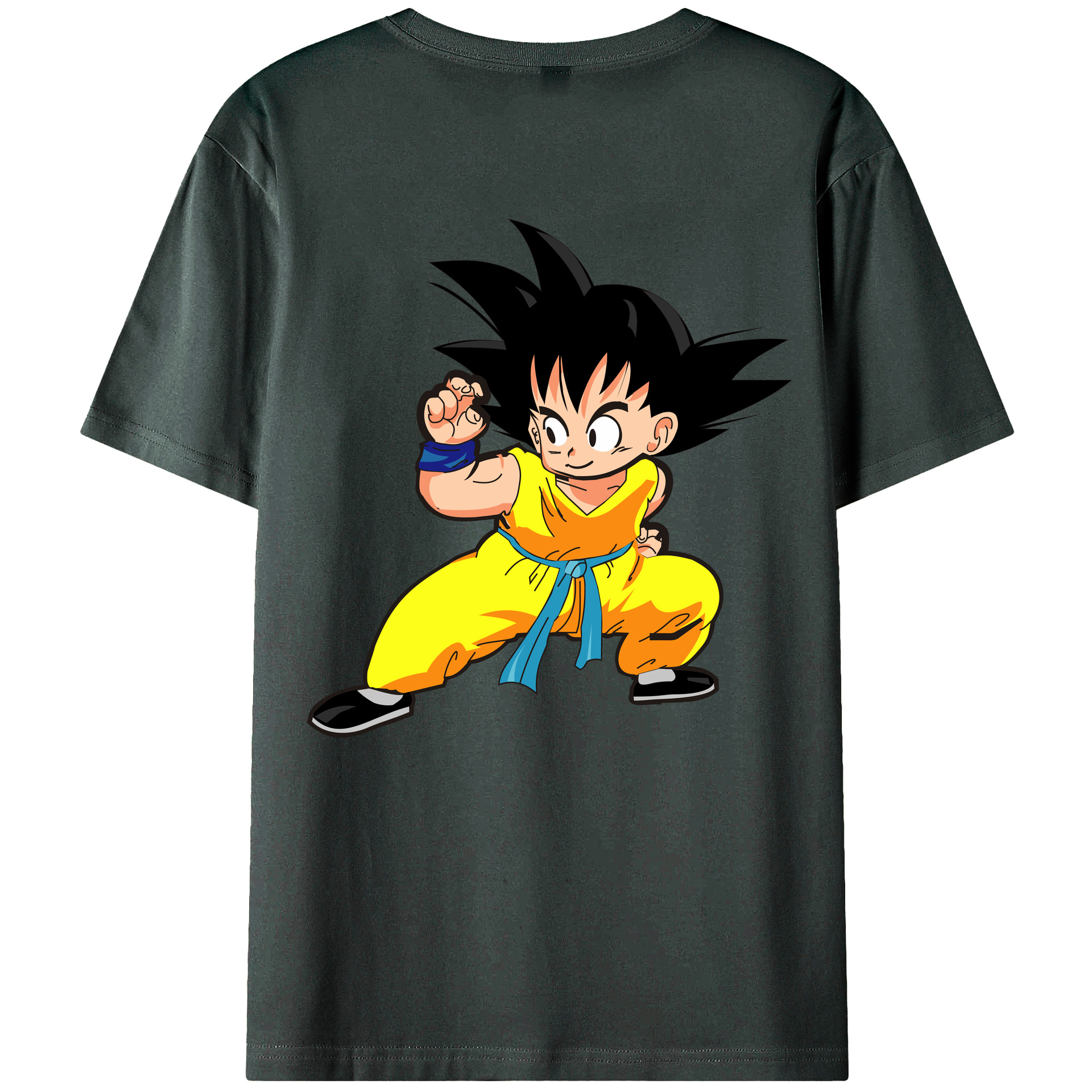 （画像用） ドラゴンボール 孫悟空（そん ごくう）Son Goku カカロット DRAGON BALL Kakarotto 綿100％ メンズ半袖Tシャツ（バックプリント） 通気性